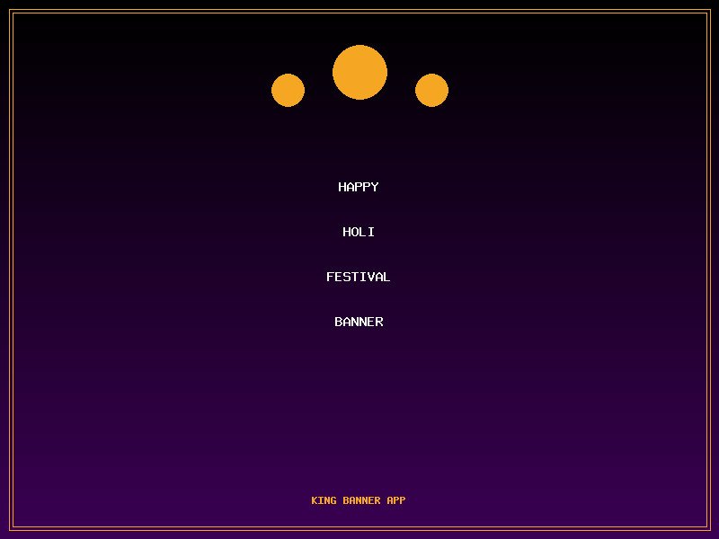 Happy Holi Festival Banner